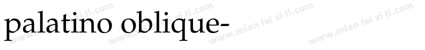 palatino oblique字体转换